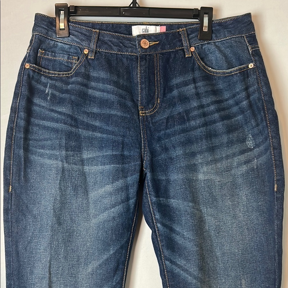 CABI Malibu Jeans 100% Cotton Dark Women’s Straight Legs Size 8 - Picture 3 of 10